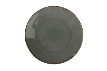 Тарелка 30 см безбортовая фарфор цвет темно-серый Seasons