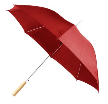 Зонт-трость полуавтомат красный, полиэстер