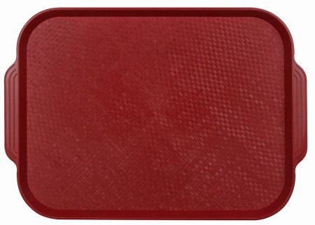Поднос столовый из полистирола 450х355 мм темно-красный [1730]