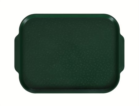 Поднос столовый 450х355 мм с ручками темно-зеленый