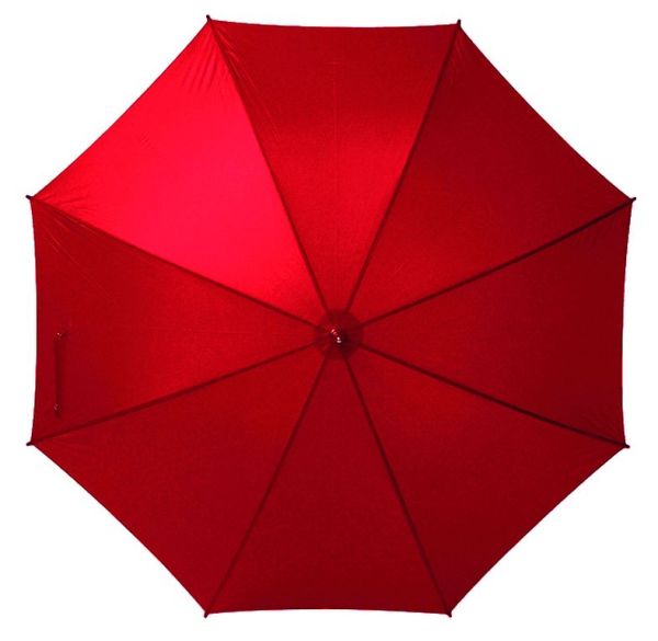 Зонт-трость полуавтомат красный, полиэстер