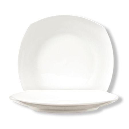 Тарелка 26*26 см квадратная с кругл. краем белая фарфор P.L. Proff Cuisine [6]