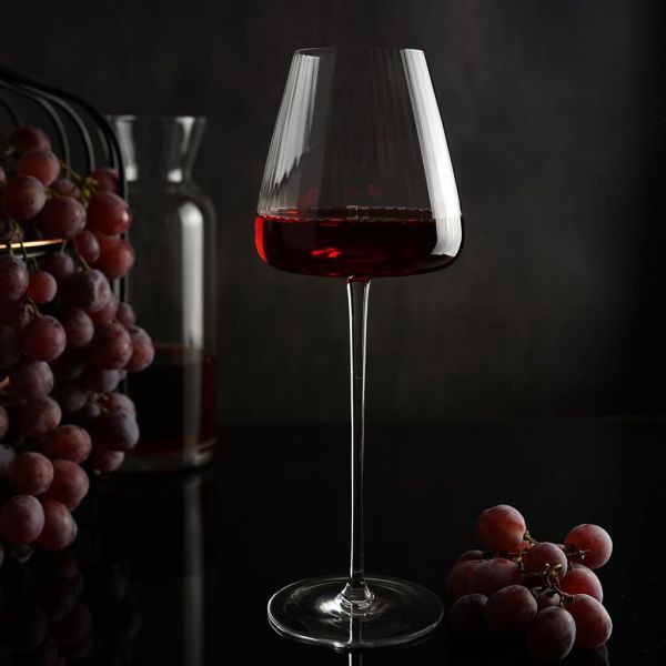 Бокал для вина 550 мл "Zie Optical" h28 см оптические грани P.L. - BarWare [4]