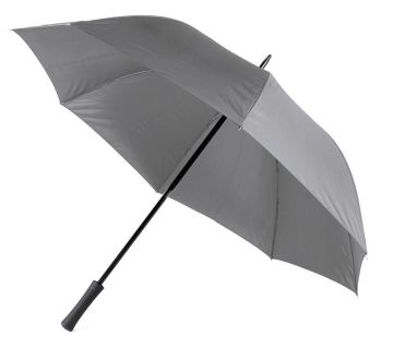 Зонт-трость механический серый, полиэстер