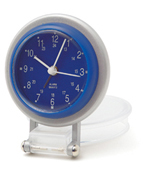 Часы-будильник дорожные, синий циферблат, пластик