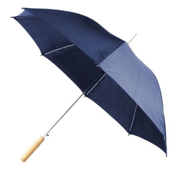 Зонт-трость полуавтомат тёмно-синий, полиэстер