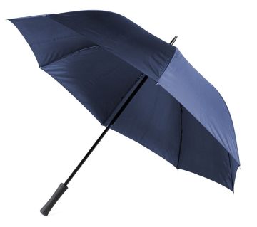 Зонт-трость механический синий, полиэстер