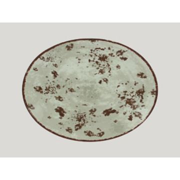 Тарелка RAK Porcelain Peppery овальная плоская 36*27 см, серый цвет