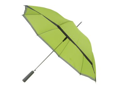 Зонт-трость полуавтомат со светоотражающим эффектом, полиэстер