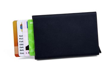 Чехол-бумажник для 6-ти банковских карт с клемой для бумажных купюр RFID эффект, искусственная кожа
