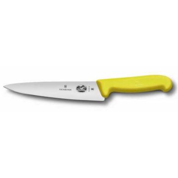 Нож поварской 25 см фиброкс ручка желтая Victorinox Fibrox