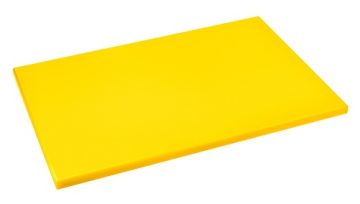 Доска разделочная п/э 600*400*18 мм. желтая поверхность глянец/матовая /1/3/