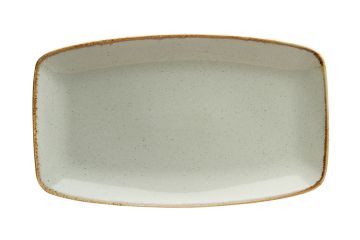 Тарелка прямоугольная 31*18 см фарфор цвет серый Seasons