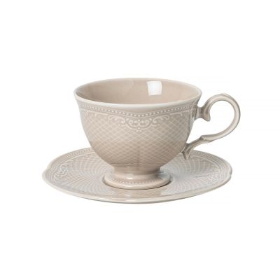 Чайная пара 285 мл белая d 10,2 см h7,8 см Aristocrat Peach Tea Noble [6]