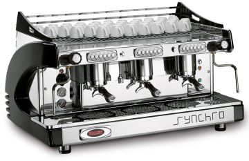 Кофемашина-автомат ROYAL Synchro P6 3 группы Electronic черная (бойлер 21 л)
