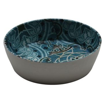 Салатник 700 мл 17,9*5,3 см круглый Damask Blue пластик меламин P.L. Proff Cuisine