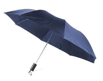 Зонт складной полуавтомат синий, полиэстер