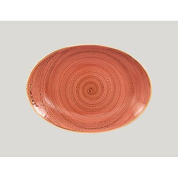 Овальная тарелка RAK Porcelain Twirl Coral 32*23 см