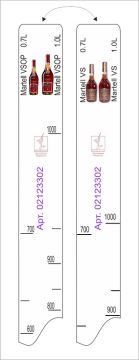 Линейка Martell VS/VSOP (0,7 л./1 л.) L=28 см. В=2 см. /1/