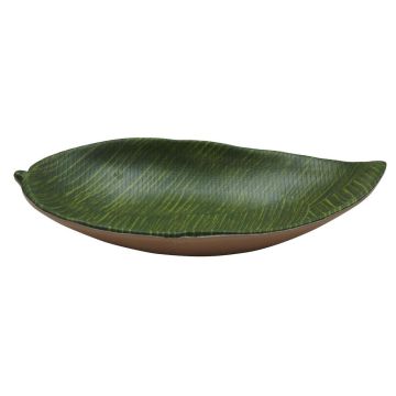 Блюдо 31,5*19*5 см овальное Лист Green Banana Leaf пластик меламин P.L. Proff Cuisine