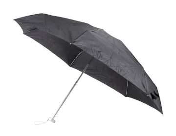 Мини-зонт механический  черный, полиэстер