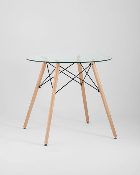 Стол Eames DSW D80 стеклянный