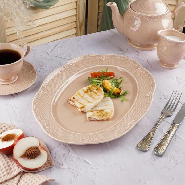 Блюдо овальное 36,5*27,2*2,8 см Aristocrat Peach Tea Noble [1]