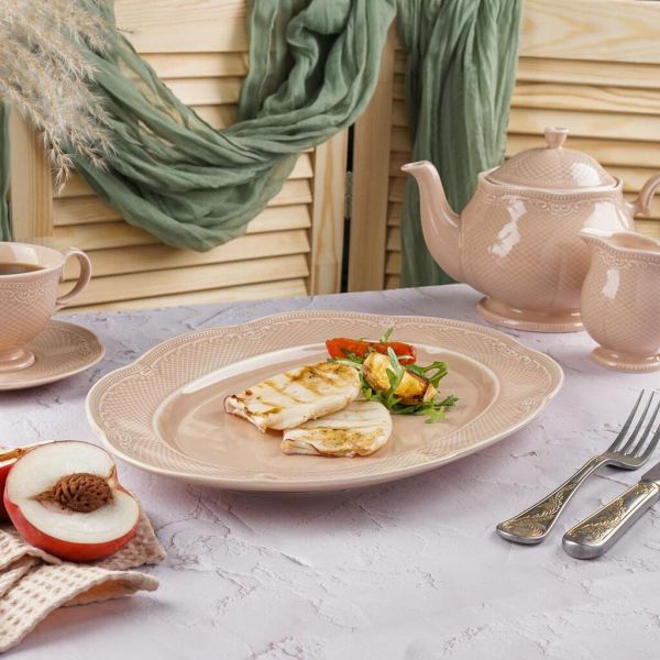 Блюдо овальное 36,5*27,2*2,8 см Aristocrat Peach Tea Noble [1]