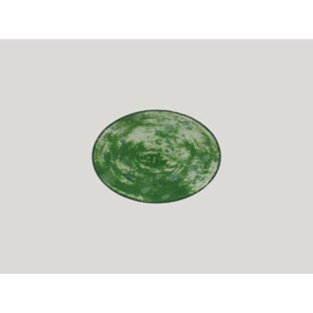 Тарелка RAK Porcelain Peppery овальная плоская 21*15 см, зеленый цвет