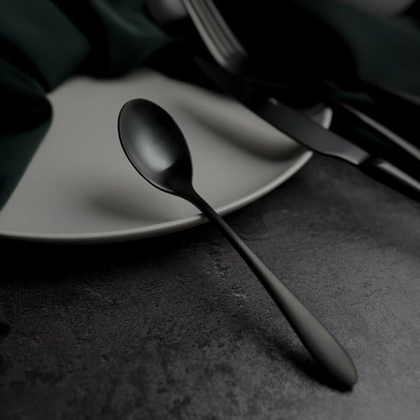 Ложка чайная 14,3 см матовый черный PVD Alessi-Black P.L. [12]