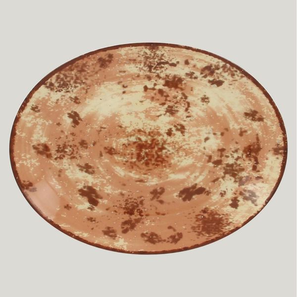 Тарелка RAK Porcelain Peppery овальная плоская 21*15 см, красный цвет