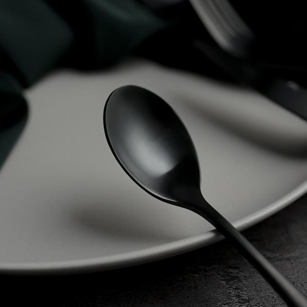 Ложка чайная 14,3 см матовый черный PVD Alessi-Black P.L. [12]