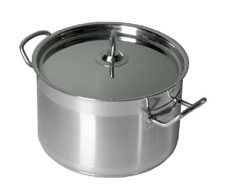 Кастрюля  3,0 л. нерж. d=20 см. h=10 см.тройное дно с крышк. (индукция) MGsteel /1/