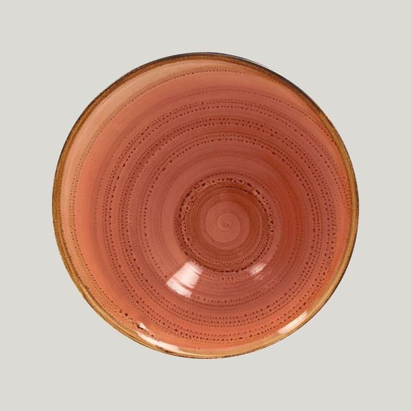 Ассиметричная тарелка RAK Porcelain Twirl Coral 650 мл, 22*9 см