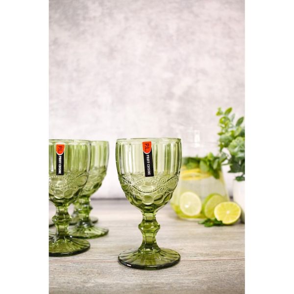 Бокал для вина 250 мл набор 6 шт. зеленый d 8 см h15,5 см Green Glass P.L. Proff Cuisine [1]