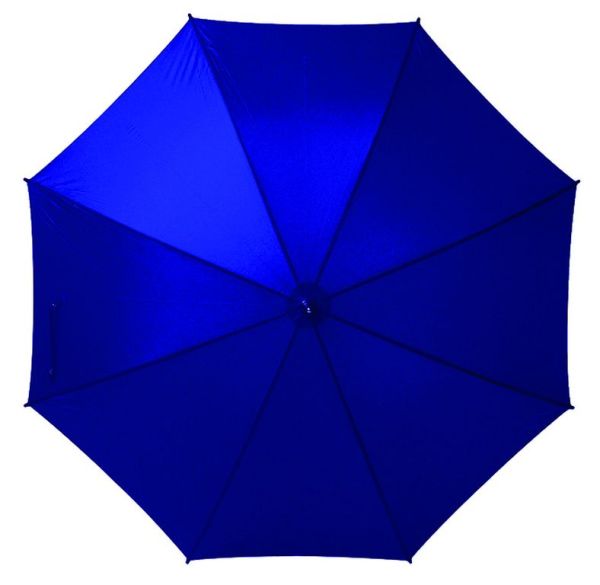 Зонт-трость полуавтомат синий, полиэстер