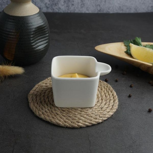 Соусник 70 мл 7,5*6*4,5 см Mini Mix с ручкой белый P.L. Proff Cuisine [6]
