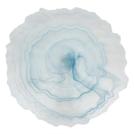 Блюдо круглое d 33 см h2 см Blue Sunset матовое стекло P.L. Proff Cuisine [6]