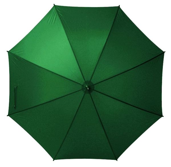 Зонт-трость противоштормовой механический зеленый, полиэстер